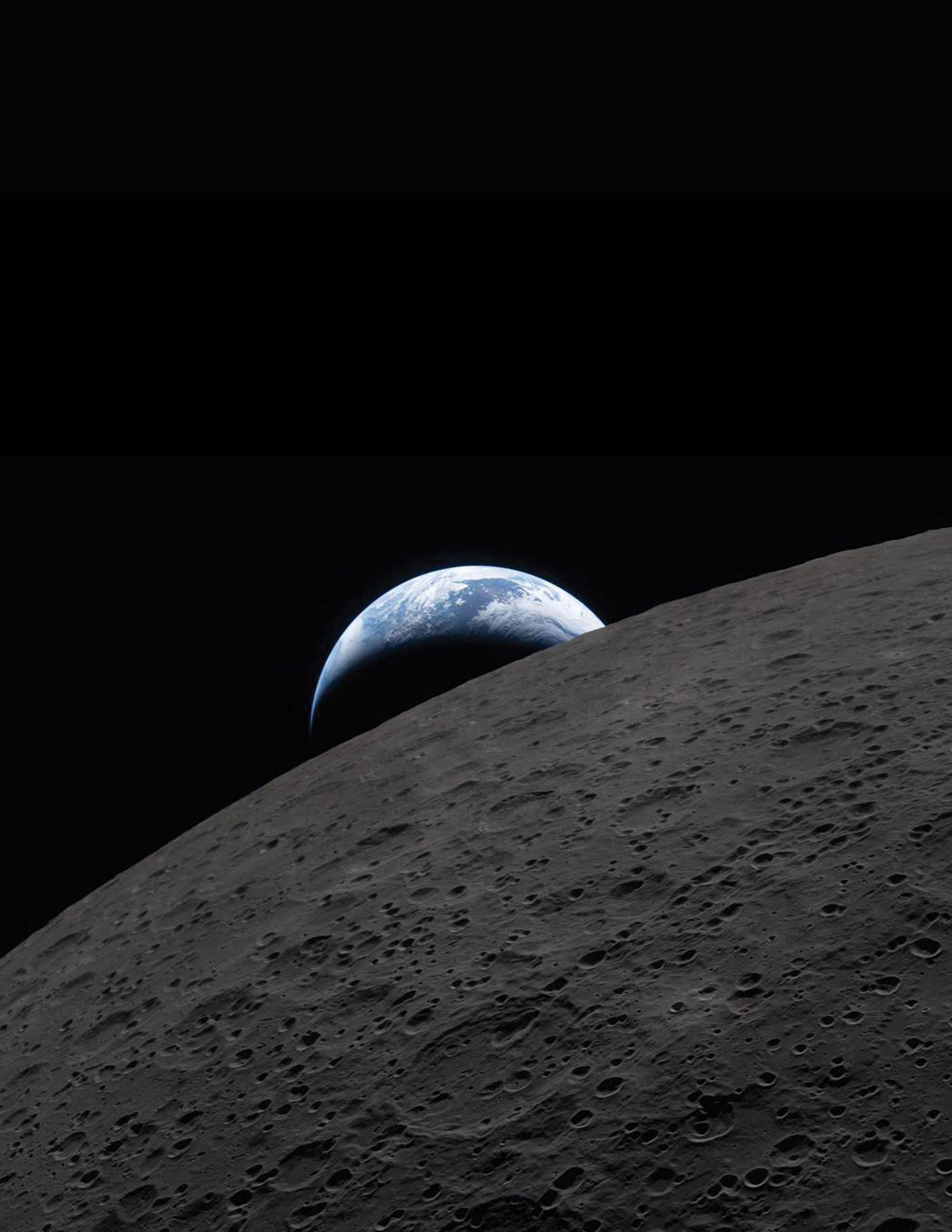 The earth as seen from Artemis II behind the moon